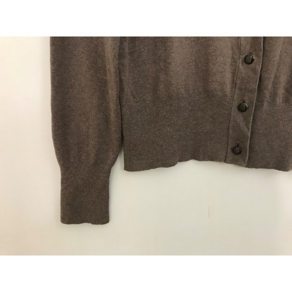 Banana Republic Sz L Luxury Blend Brown Button Up Cardigan Cottage Grampa Core - Picture 9 of 9